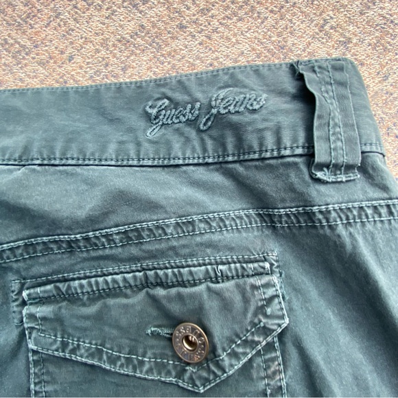 Guess Jeans Pants Vtg Heavy Capri Cargo Pockets - Picture 10 of 12